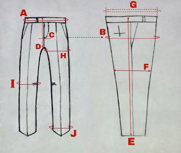Made to Measure Trousers Instructions - How to Measure